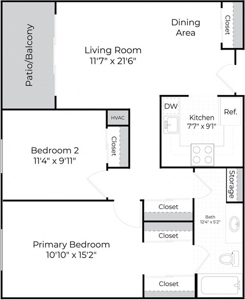 birch floor plan at Kendrick Court, Herndon, Virginia